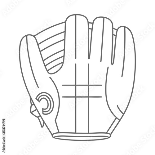 Baseball glove outline