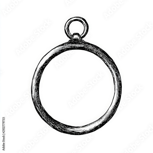 Circular pendant with a smooth finish displayed elegantly on a pedestal, highlighting its design and craftsmanship perfect for jewelry collections and product showcases