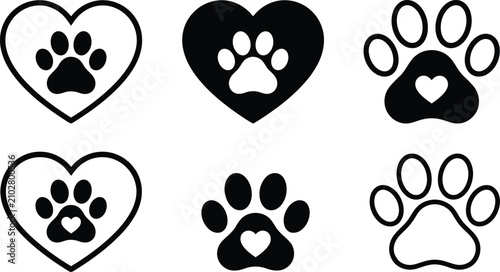 Obraz na plátne heartfelt dog paw print designs for pet lovers and animal themed gifts