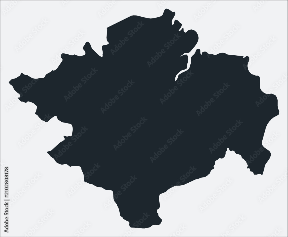 Fototapeta premium South Sumatra, ID, Indonesia map. Just a simple border map. Shape of the region. Plain boundary outline. Vector illustration.