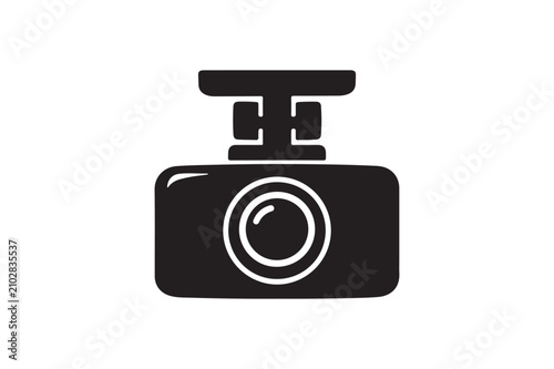 Police Dash Camera Silhouette Icon | Patrol Vehicle Recording Device