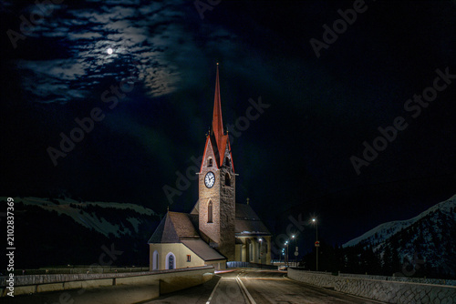 church in the night