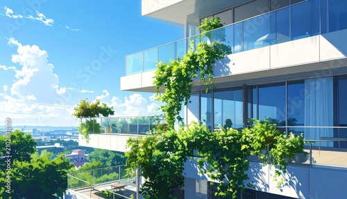 Modern glass conservatory with lush green garden view.