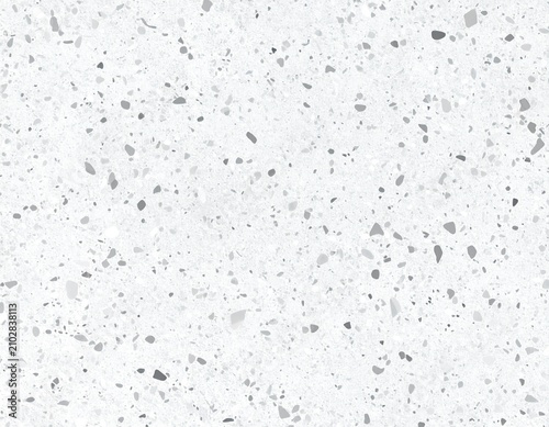 Minimalist White Terrazzo Surface Texture Featuring Speckled Grey Fragments for Modern Interior Design and Architecture