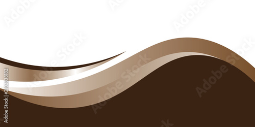 Smooth chocolate and coffee liquid wave abstract background vector for packaging design