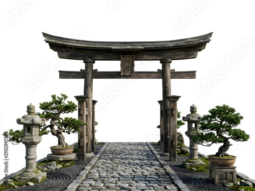 Traditional Japanese Torii Gate PNG