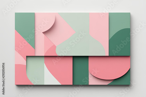 Soft Pastel Geometric Abstract Modern Wall Art