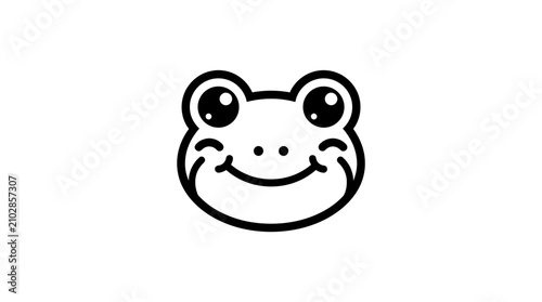 Fotografie Smiling Frog Face Close Up.