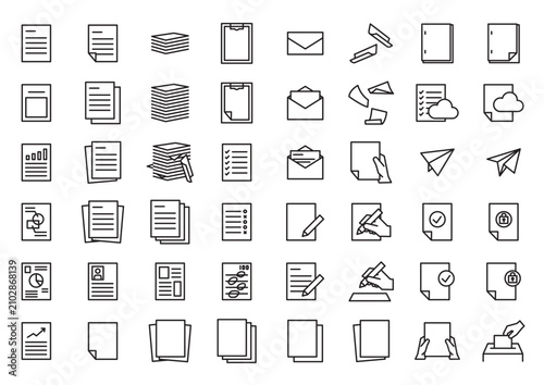 書類のアイコンセット