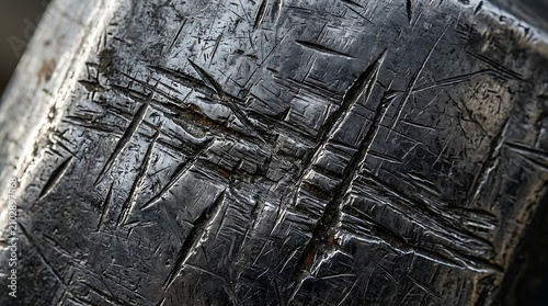 Closeup of weathered metal surface texture.