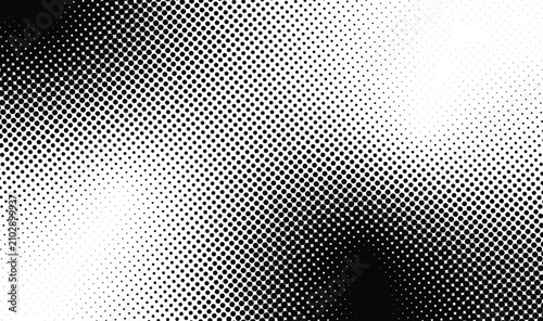 Abstract Monochromatic Halftone Pattern Design Featuring Dynamic Gradient Dots Creating a Sophisticated Modern Visual Texture
