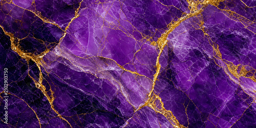 Foto Violent Purple Marble Gold Marble Texture Background