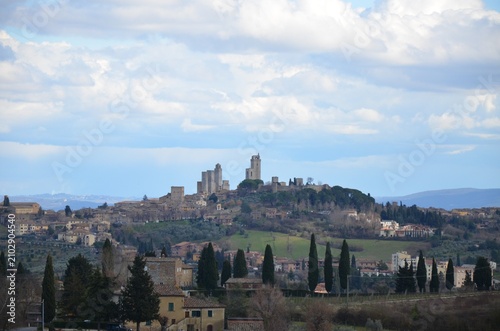 hilly rural landscape, typical of the Italian countryside