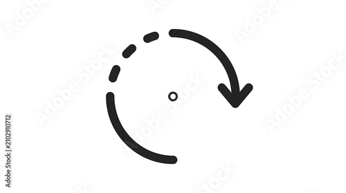 Obraz na plátně Refresh reload circular arrow icon, update sync rotate symbol isolated on transp