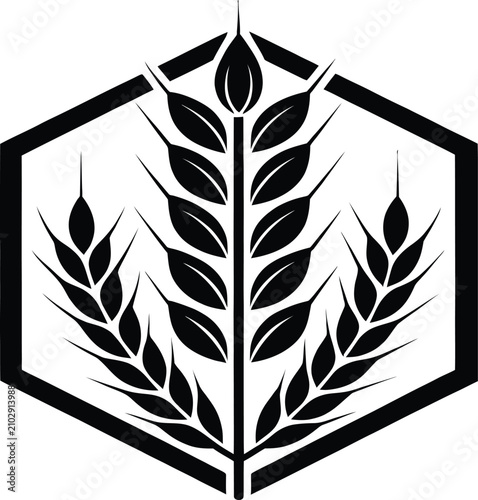 Fotografía wheat sheaf   agriculture vector icon  single isol