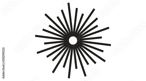 Abstract sunburst radial lines icon