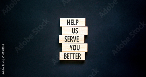 Obraz na plátně Help us serve you better symbol