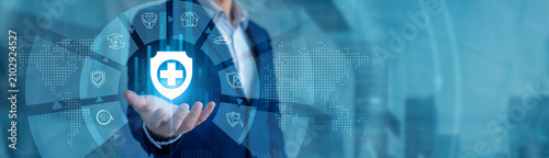 Insurance agent calculating risk holding a hand device. Insurtech secure data flow on global network automated underwriting platforms. Digital policy systems protecting future client assets.