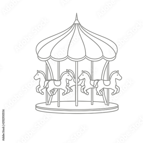 Carousel with horses