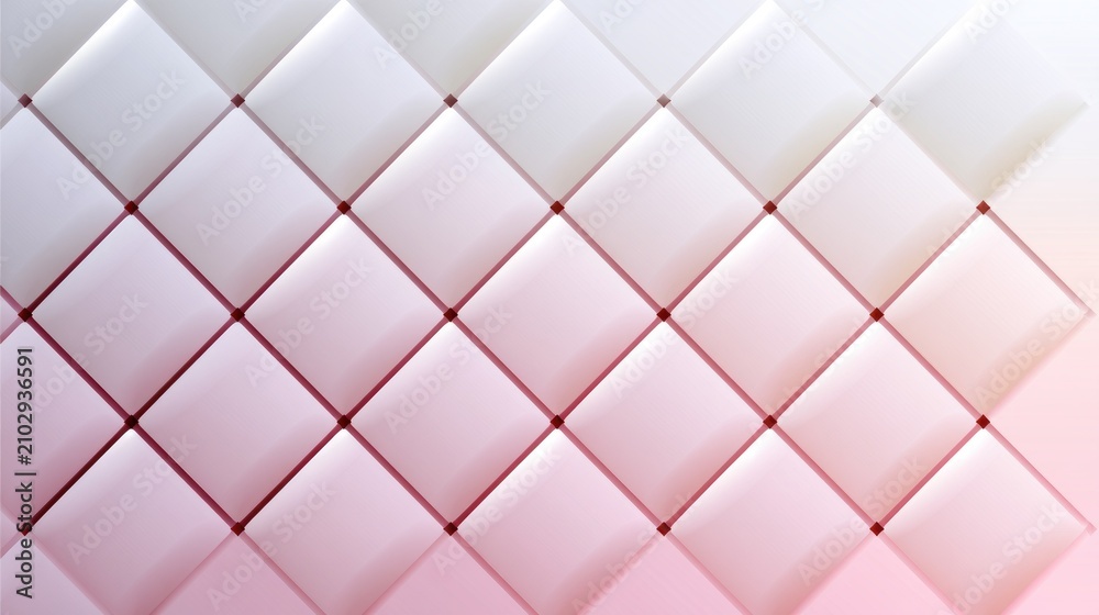 Obraz premium Close up of pink diamond quilted fabric texture.