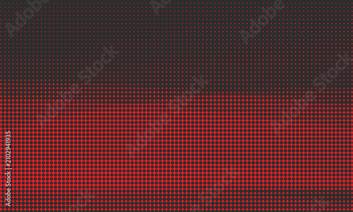 Abstract Dark Red Halftone Dot Grid Background, Black Red Gradient Dotted Pattern Design