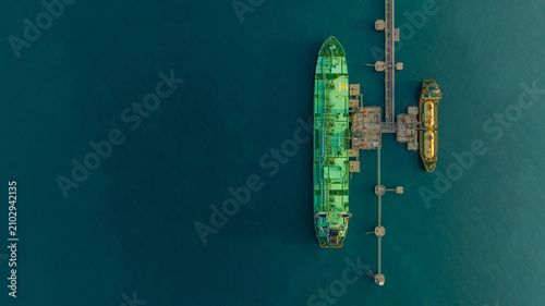 Large Crude Oil Tanker Sailing Across the Open Ocean