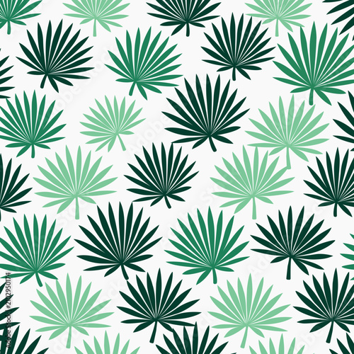 Fan Palm Leaf Vector Pattern