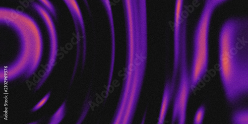 An abstract background design featuring smooth flowing liquid waves in vibrant purple and orange colors with dark ripples, creating a modern and energetic visual texture.