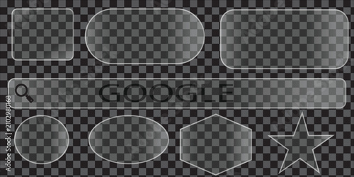 Google search interface elements with transparent backgrounds