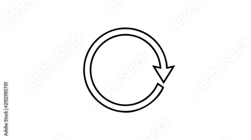 Canvas Print Circular Arrow Refresh Icon Vector Illustration