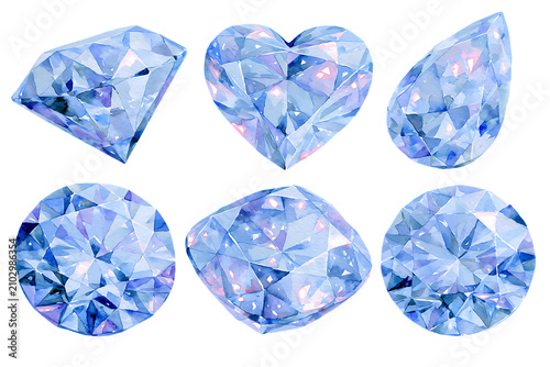Illustration of a brilliant-cut diamond