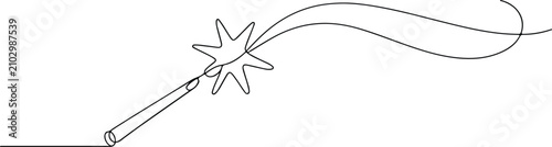 Fotografi Sparklers on a stick in a line drawing style