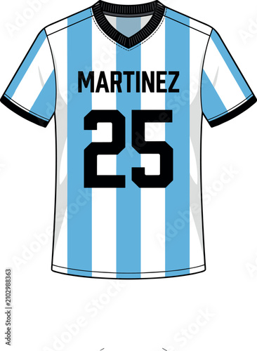 Bild auf Leinwand Argentina national football jersey mockup featuring Lisandro Martinez number twe
