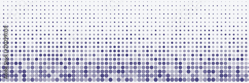 Tableau sur toile Abstract blue halftone dots gradient background with a smooth fade effect on a clean white backdrop