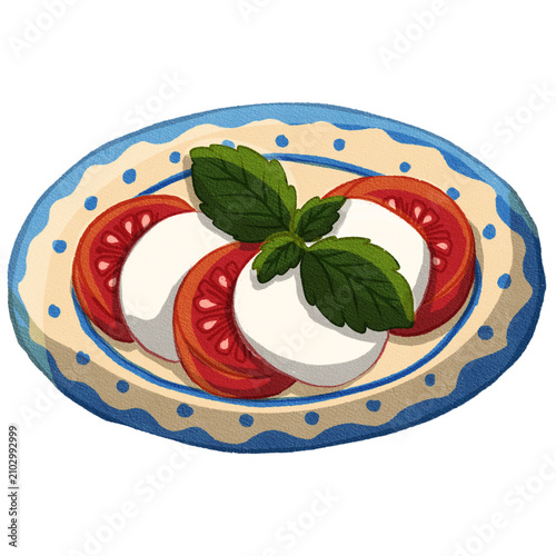 Caprese Salad PNG Italian Tomato Mozzarella Food Clipart