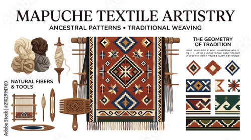Mapuche Textile Artistry and Traditional Weaving Patterns.