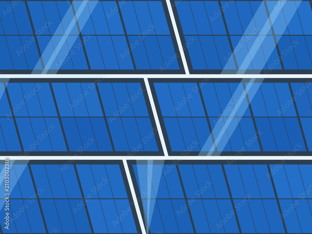 Fototapeta premium Solar Farm Panels Clean Energy Background