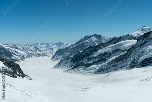 snow covered mountains