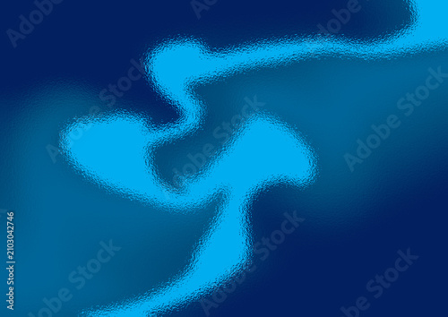 Obraz na płótnie Abstract blue foil texture background, featuring glossy wavy light-blue streaks