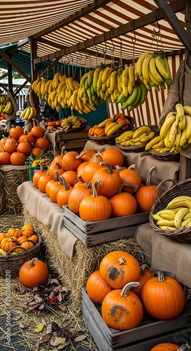 Pumpkin and Banana stand.