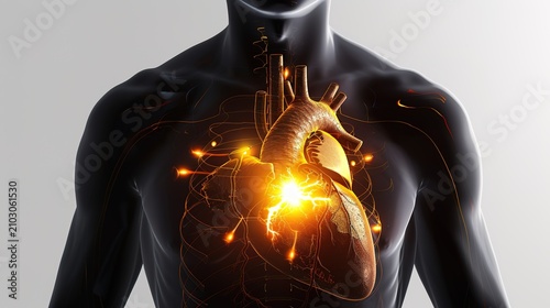Heart Valve Disease medical concept, human heart valve disorder, cardiovascular system pathology, abnormal heart valve function, cardiac illness and circulatory system health problem