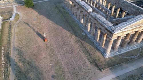 Vista aerea dei templi in una Agropoli di Paestum 