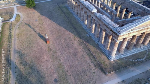 Vista aerea dei templi in una Agropoli di Paestum 