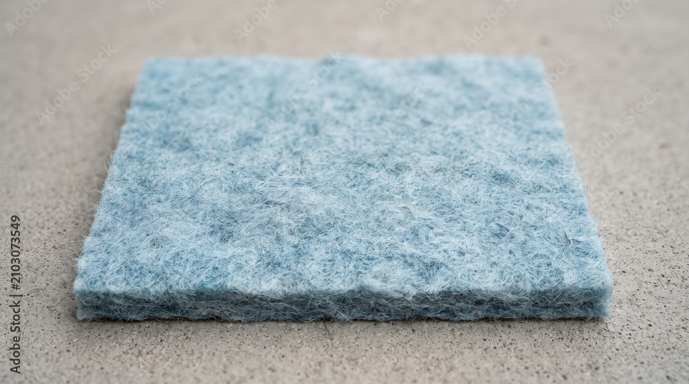 Naklejka premium Textured Light Blue Wool Felt Fabric Background