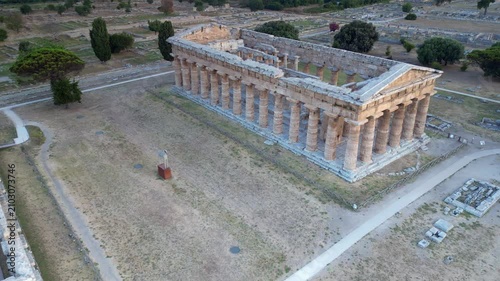 Vista aerea dei templi in una Agropoli di Paestum 