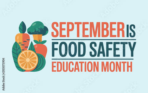 Vector illustration of september is national food safety education month