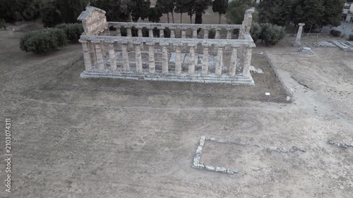 Vista aerea dei templi in una Agropoli di Paestum 