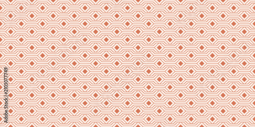 Foto Geometric seamless pattern with terracotta and beige lines