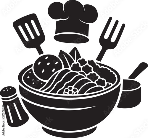 cooking silhouette vector