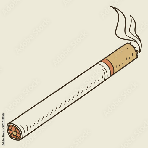 smoking cigarette vector illustration